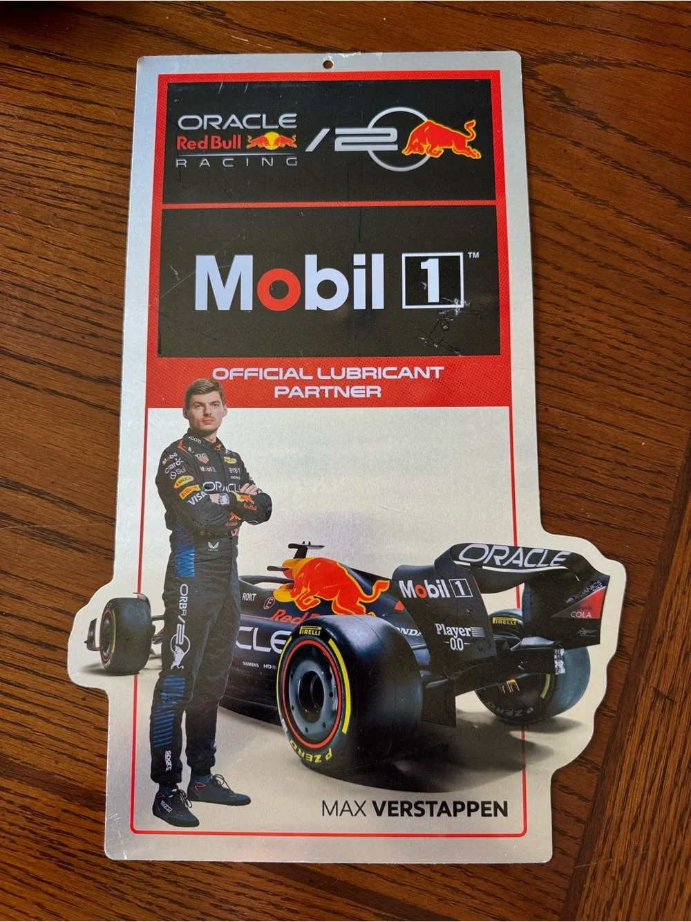 Oracle Red Bull Racing Max Verstappen Mobil 1 Metal Sign Max VERSTAPPEN